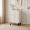 MOBILE IN MDF BIANCO CON 2 ANTE E CASSETTO MISURE: 60X40X74CM