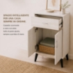 MOBILE IN MDF BIANCO CON 2 ANTE E CASSETTO MISURE: 60X40X74CM