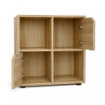 LIBRERIA IN MDF ROVERE CON QUATTRO RIPIANI E DUE ANTE MISURE: 60X30X63 CM