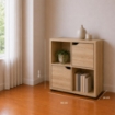 LIBRERIA IN MDF ROVERE CON QUATTRO RIPIANI E DUE ANTE MISURE: 60X30X63 CM