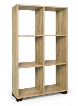 LIBRERIA IN MDF ROVERE CON SEI RIPIANI MISURE: 60X24X98 CM
