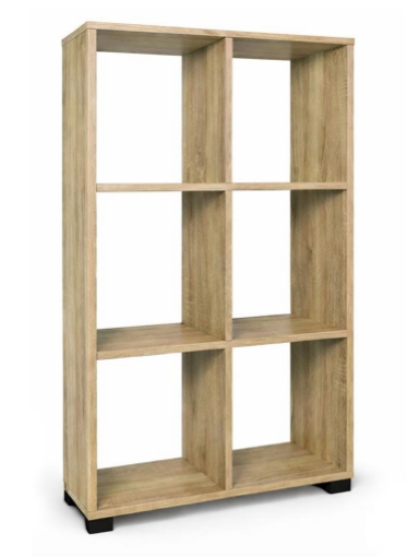 LIBRERIA IN MDF ROVERE CON SEI RIPIANI MISURE: 60X24X98 CM