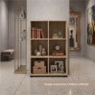 LIBRERIA IN MDF ROVERE CON SEI RIPIANI MISURE: 60X24X98 CM