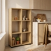 LIBRERIA IN MDF ROVERE CON SEI RIPIANI MISURE: 60X24X98 CM