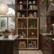 LIBRERIA IN MDF ROVERE CON SEI RIPIANI MISURE: 60X24X98 CM