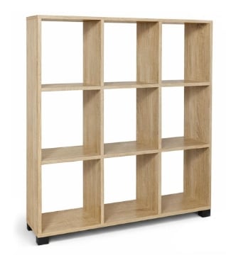LIBRERIA IN MDF ROVERE CON NOVE RIPIANI MISURE: 90X24X99 CM