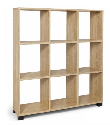 LIBRERIA IN MDF ROVERE CON NOVE RIPIANI MISURE: 90X24X99 CM
