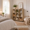 LIBRERIA IN MDF ROVERE CON NOVE RIPIANI MISURE: 90X24X99 CM