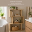 LIBRERIA IN MDF ROVERE CON TRE RIPIANI SFALSATI MISURE: 70X24X96 CM