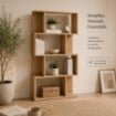 LIBRERIA IN MDF ROVERE CON QUATTRO RIPIANI SFALSATIMISURE: 70X24X127 CM