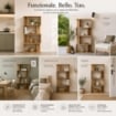LIBRERIA IN MDF ROVERE CON QUATTRO RIPIANI SFALSATIMISURE: 70X24X127 CM