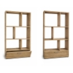 LIBRERIA IN MDF ROVERE CON RIPIANI SFALSATI E CASSETTONE MISURE: 70X24X140 CM