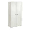 ARMADIO 2 ANTE PANNA 79X43X164 CM CON VANO PORTASCOPA E RIPIANO – MOBILE ALTO ORGANIZZAZIONE CASA PER INGRESSO E RIPOSTIGLIO