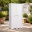 ARMADIO 2 ANTE PANNA 79X43X164 CM CON VANO PORTASCOPA E RIPIANO – MOBILE ALTO ORGANIZZAZIONE CASA PER INGRESSO E RIPOSTIGLIO