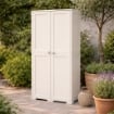 ARMADIO 2 ANTE PANNA 79X43X164 CM CON VANO PORTASCOPA E RIPIANO – MOBILE ALTO ORGANIZZAZIONE CASA PER INGRESSO E RIPOSTIGLIO