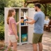 ARMADIO 2 ANTE PANNA 79X43X164 CM CON VANO PORTASCOPA E RIPIANO – MOBILE ALTO ORGANIZZAZIONE CASA PER INGRESSO E RIPOSTIGLIO