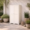 ARMADIO 2 ANTE PANNA 79X43X164 CM CON VANO PORTASCOPA E RIPIANO – MOBILE ALTO ORGANIZZAZIONE CASA PER INGRESSO E RIPOSTIGLIO