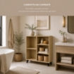 LIBRERIA IN MDF ROVERE CON RIPIANI SFALSATI MISURE: 80X30X90 CM