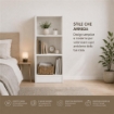 LIBRERIA IN LEGNO CON 3 RIPIANI COLORE BIANCO DIMENSIONI 60X24X120 CM