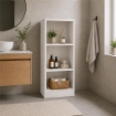 LIBRERIA IN LEGNO CON 3 RIPIANI COLORE BIANCO DIMENSIONI 60X24X120 CM