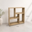 LIBRERIA IN MDF ROVERE CON RIPIANI SFALSATI MISURE: 80X24X82,5 CM