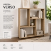 LIBRERIA IN MDF ROVERE CON RIPIANI SFALSATI MISURE: 80X24X82,5 CM