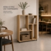 LIBRERIA IN MDF ROVERE CON RIPIANI SFALSATI MISURE: 80X24X82,5 CM