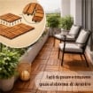 MA MAISON SET DI PIASTRELLE PER PAVIMENTO DA ESTERNO MODELLO WOOD IN ACACIA 30X30X2H CM - 0,36 M2 9 PEZZI 