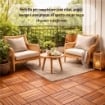 MA MAISON SET DI PIASTRELLE PER PAVIMENTO DA ESTERNO MODELLO WOOD IN ACACIA 30X30X2H CM - 0,36 M2 9 PEZZI 