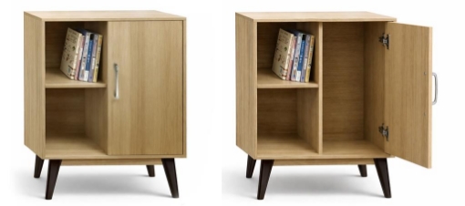MOBILE IN MDF ROVERE CON ANTA E DUE RIPIANI MISURE: 60X30X74 CM