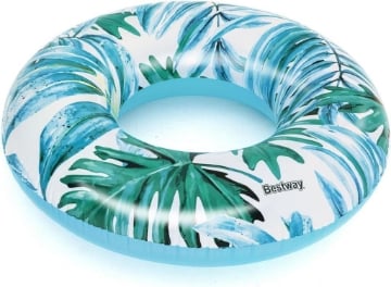 BESTWAY SALVAGENTE A CIAMBELLA GONFIABILE CON PALME TROPICALI - 107 CM