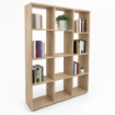 LIBRERIA IN MDF ROVERE CON DODICI RIPIANI MISURE: 90X24X130 CM