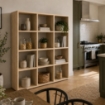 LIBRERIA IN MDF ROVERE CON DODICI RIPIANI MISURE: 90X24X130 CM