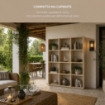 LIBRERIA IN MDF ROVERE CON DODICI RIPIANI MISURE: 90X24X130 CM