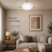 DUNA LAMPADA PLAFONIERA DA SOFFITTO E27 1 LUCE 30CM BIANCA