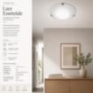 DUNA LAMPADA PLAFONIERA DA SOFFITTO E27 1 LUCE 30CM BIANCA