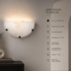 DUNA LAMPADA APPLIQUE DA PARETE E27 1 LUCE TABACCO