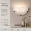DUNA LAMPADA APPLIQUE DA PARETE E27 1 LUCE TABACCO
