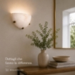 DUNA LAMPADA APPLIQUE DA PARETE E27 1 LUCE TABACCO