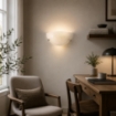 LAMPADA DUNA APPLIQUE DA PARETE IN VETRO E METALLO E27 1 LUCE BIANCA