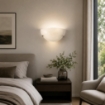 LAMPADA DUNA APPLIQUE DA PARETE IN VETRO E METALLO E27 1 LUCE BIANCA