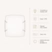 ELISA LAMPADA PLAFONIERA DA SOFFITTO E27 2 LUCI 40CM