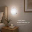 PLAFONIERA CLARA 2XE27 GANCI CROMO VETRO LASTRA BIANCO DECORATO GARDEN Ø40-P.11 CM 