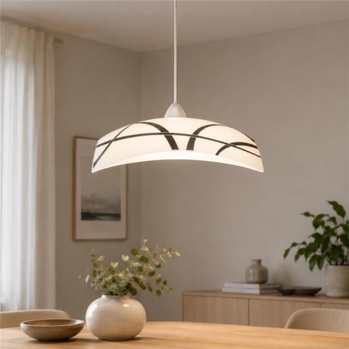 CLIO LAMPADA SOSPENSIONE DA SOFFITTO E27 1 LUCE 40X40 NERA