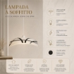 CLIO LAMPADA SOSPENSIONE DA SOFFITTO E27 1 LUCE 40X40 NERA