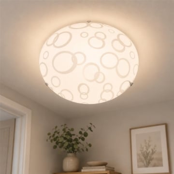 BETTA LAMPADA PLAFONIERA 2 LAMPADINE E27 40 CM CERCHI