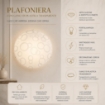 BETTA LAMPADA PLAFONIERA 2 LAMPADINE E27 40 CM CERCHI