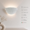 PAMELA APPLIQUE DA PARETE E27  CON 1 LUCE
