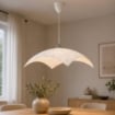 LAMPADA A SOSPENSIONE MARILENA 50X50 1XE27 MONTATURA CROMO-BIANCO VETRO LASTRA BIANCO Ø50-H21-L100 CM OKX