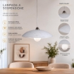 CLARA LAMPADA SOSPENSIONE DA SOFFITTO E27 1 LUCE 50 CM